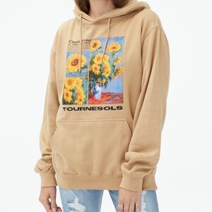 Women’s Aeropostale Monet ‘Sunflowers’ Boyfriend Pullover Hoodie